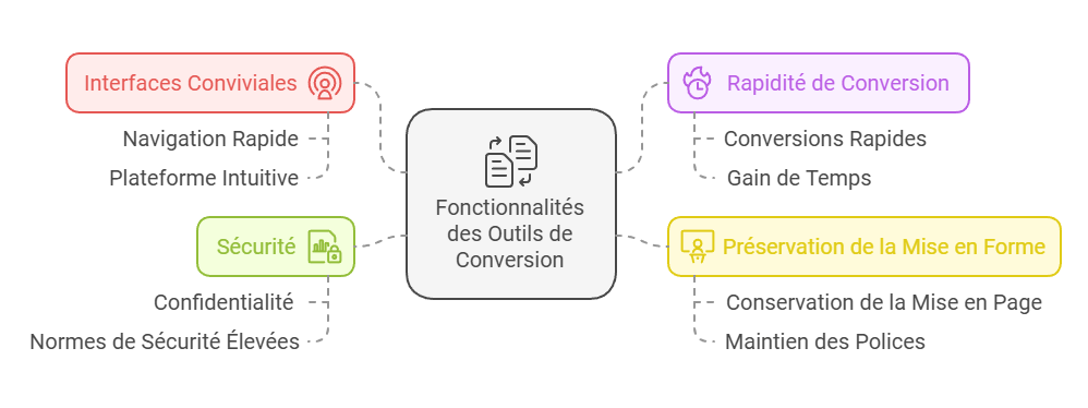 Fonctionnalités outils de conversion