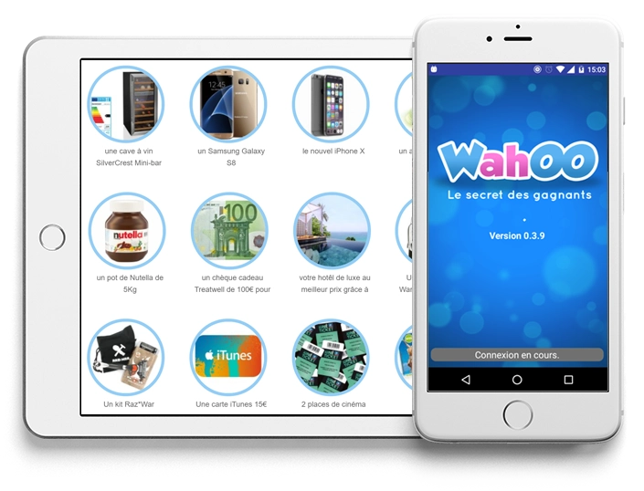 Application jeu concours Vahoo