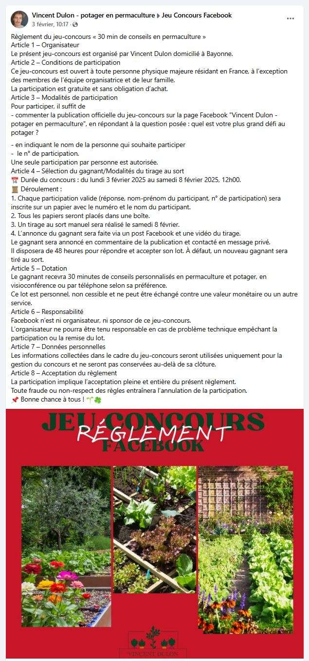 Jeu Concours de questions Facebook - Répondre à une question
