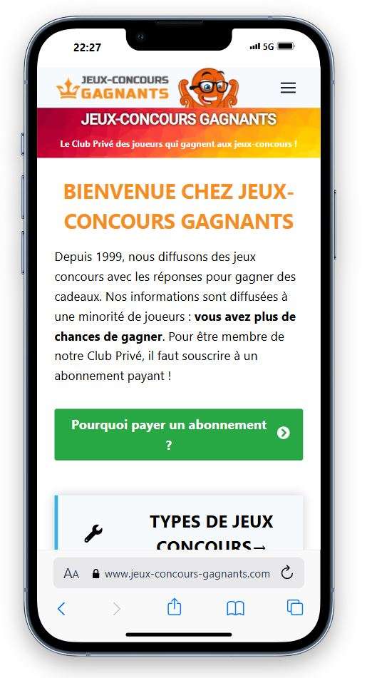 site Jeux-Concours gagnants