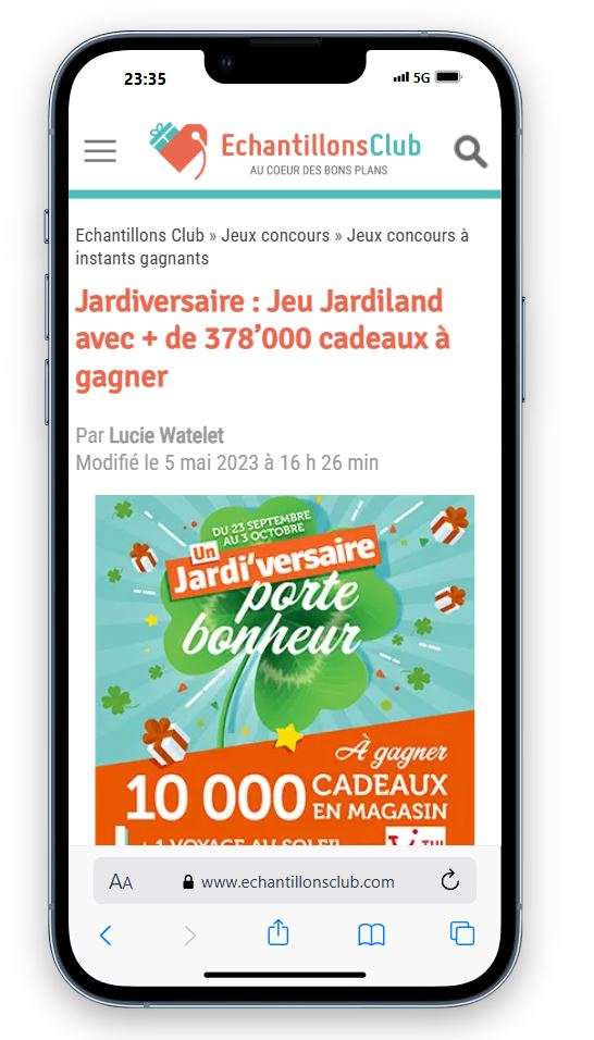 tirages au sort en magasin Jardiversaire