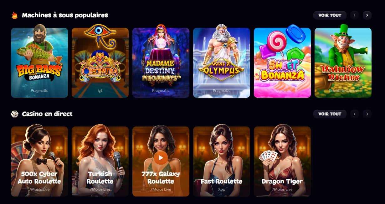 Aphrodite Casino - jeux